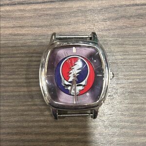 GRATEFUL DEAD Silver Watch with Japanese quartz movement STEAL YOUR FACE Design